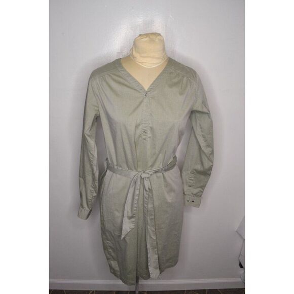 Cabela's Women's Medium Lightweight Green Long Sleeve Shirt Dress With T… - Picture 1 of 11